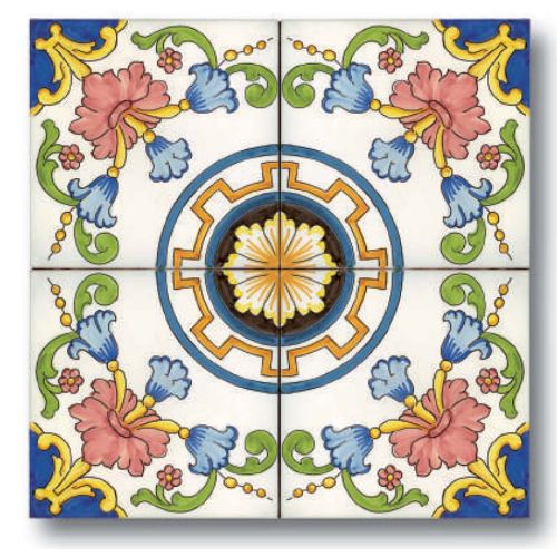 Tiles - Square Tiles 20x20 handpainted Vietri ceramics