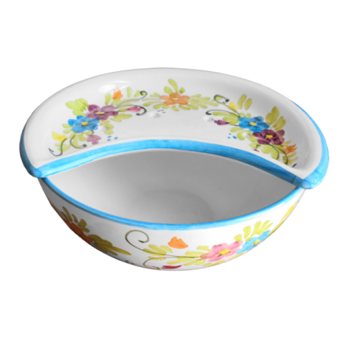 Mozzarella Cheese Pot spring line - handpainted Vietri...