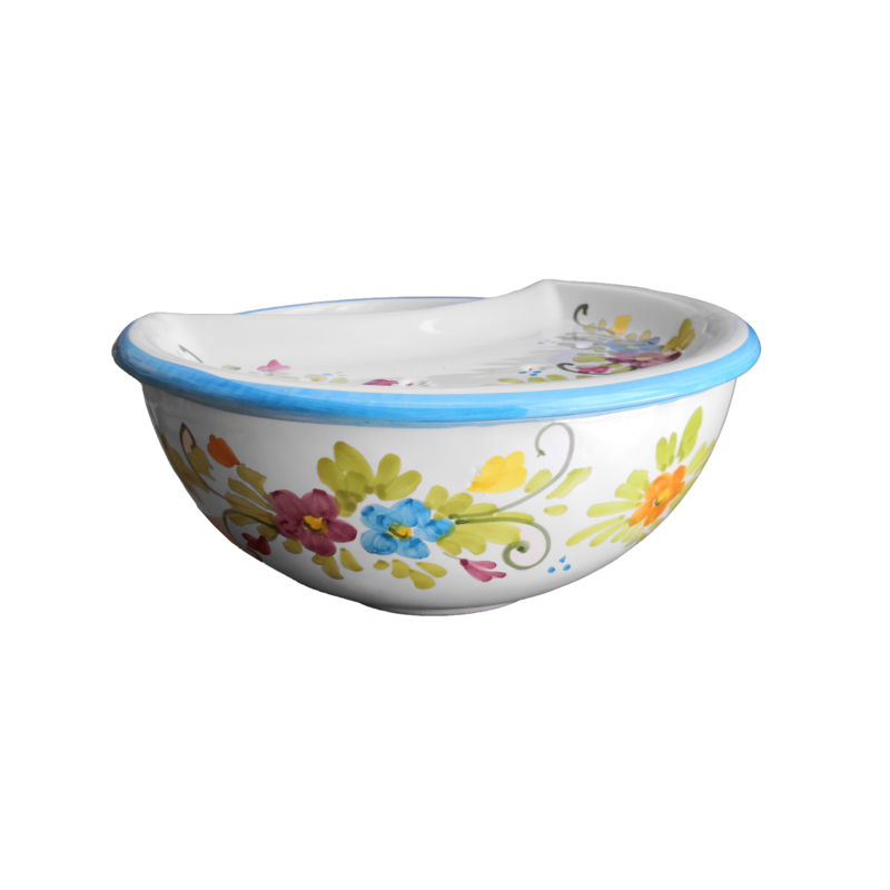 Mozzarella Cheese Pot spring line - handpainted...