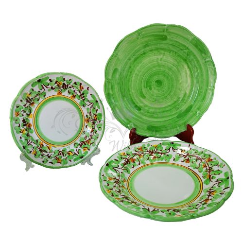 Plate. Spring Flowers Line. Big Mama. Vietri Ceramics. Hand-painted.
