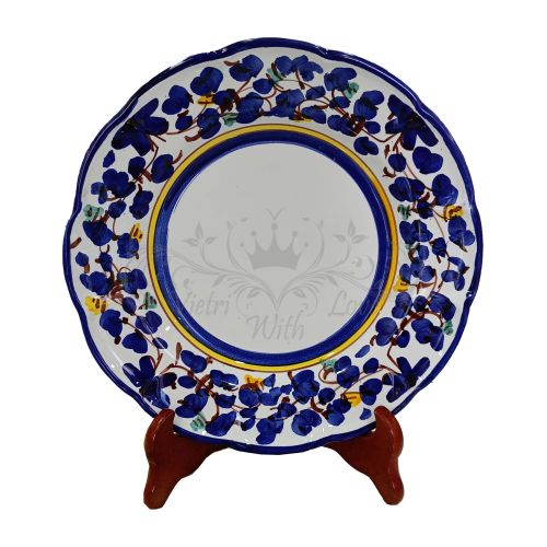 Plate. Spring Flowers Collection. Big Mama. Vietri ceramic. Hand-painted. Dinner, soup, dessert or charger plate.