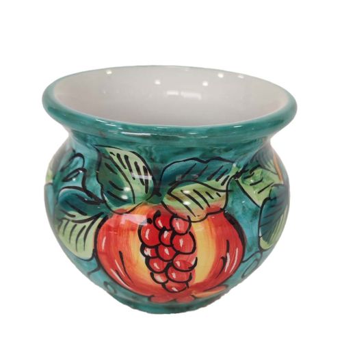 Cachepot Plant Holder Fruits line. Hand-painted Vietri ceramic.