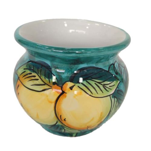 Cachepot Plant Holder Fruits line. Hand-painted Vietri ceramic.