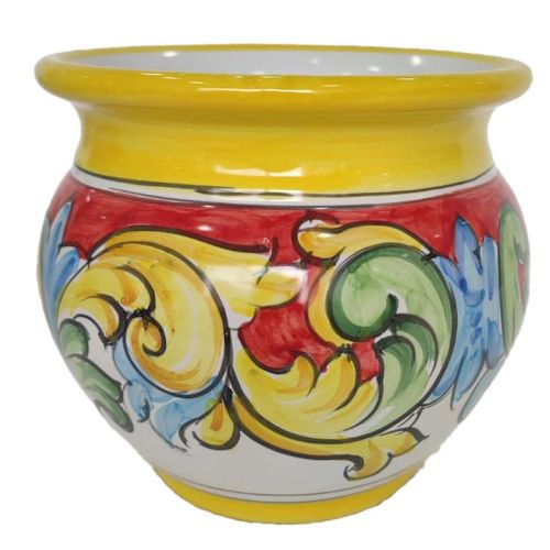 Cache-pot porte-plante. Céramique Vietri peinte à la main. 2