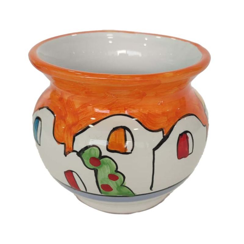 Cachepot Plant Holder. Hand-painted Vietri...