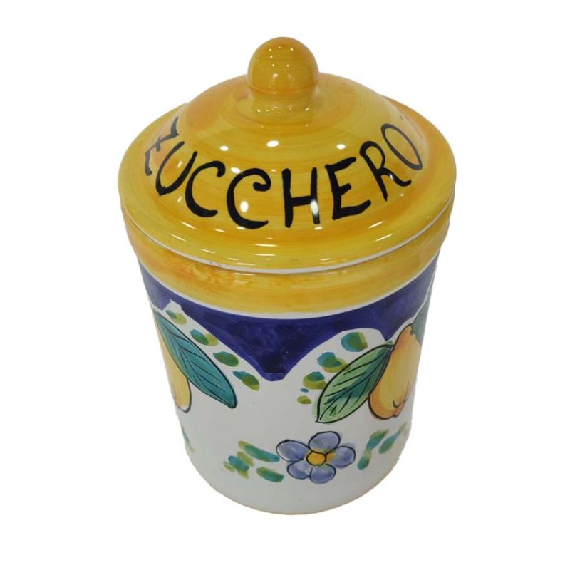 Customizable Spice Jar. Lemons and Flowers...