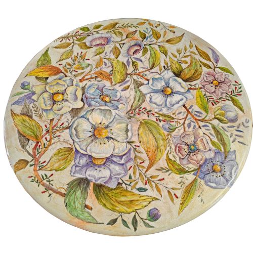 Table. Round lava stone table. Flowers. 100 cm.... 2