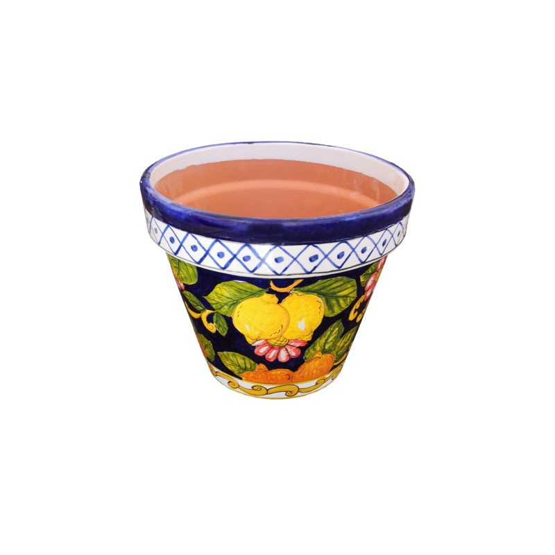 Conical pot for plants Lemons and fruit...