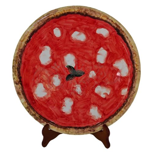 Línea de restaurantes - Plato de pizza de cerámica Línea de Vietri.