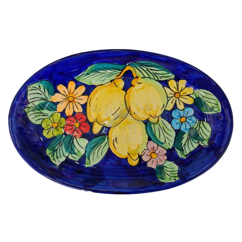 Oval bowl platter. Serving dish. Flowers &...