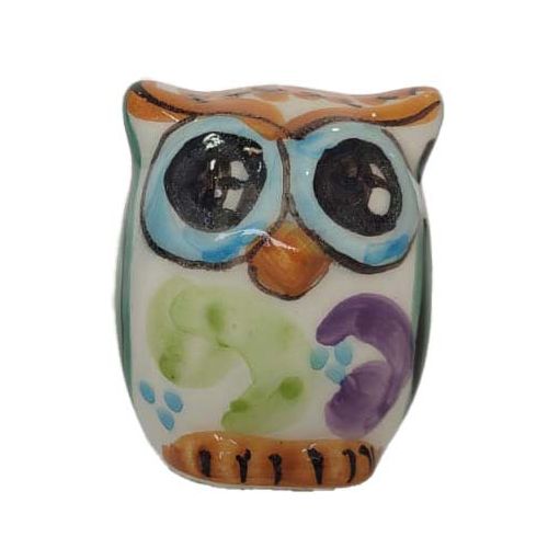 Bomboniera Gufo vari decori. Ceramica di Vietri dipinta a mano.