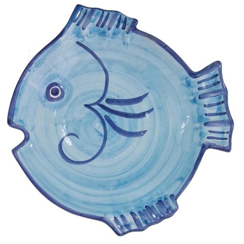 Tray wall Plate fish shaped. handpainted Vietri ceramic