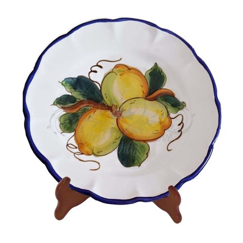Piatto linea limoni. Ceramica di Vietri. Dipinta a mano....