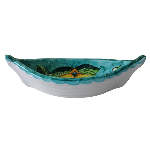 Plato con forma de barco. línea de limón. Cerámica de... 2