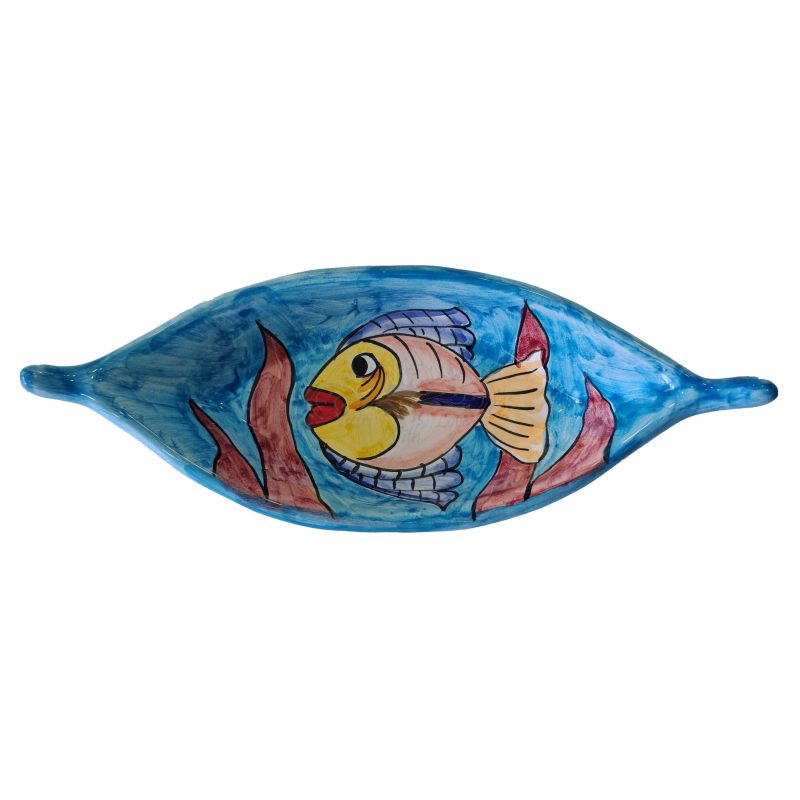 Piatto Forma Barchetta. Linea Pesci. Ceramica...