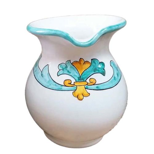 Bulbous Pitcher. Baroque Line. Vietri ceramics. Hand-painted.