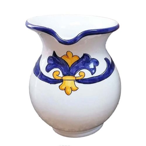 Brocca Panciuta. Linea Barocchetto. Ceramica di Vietri. Dipinta a mano.