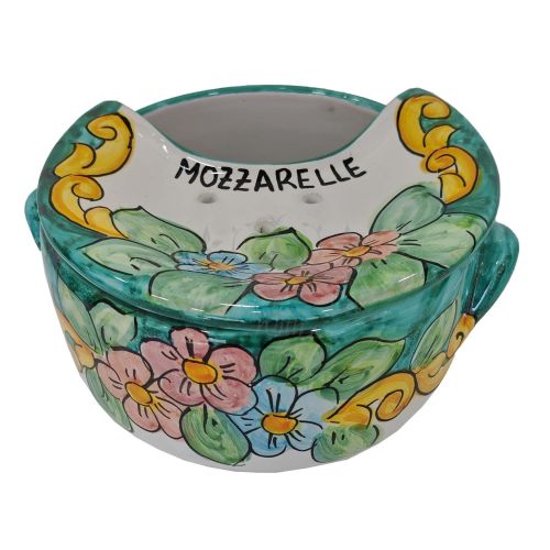 Mozzarella Cheese Pot flower line - handpainted Vietri...