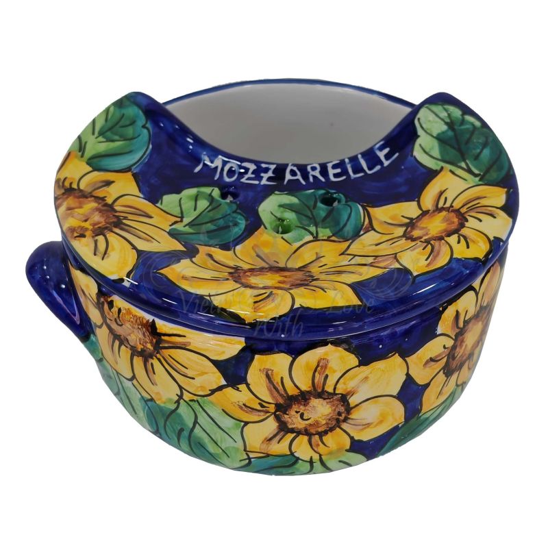 Mozzarella Cheese Pot flower line - handpainted...