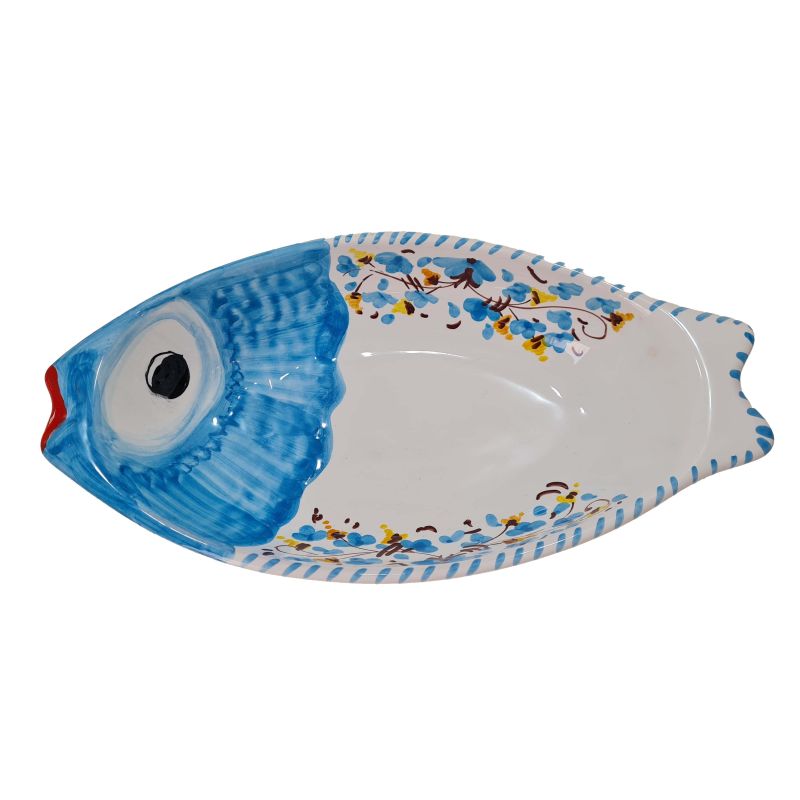 Piatto Forma Pesce, in ceramica vietrese