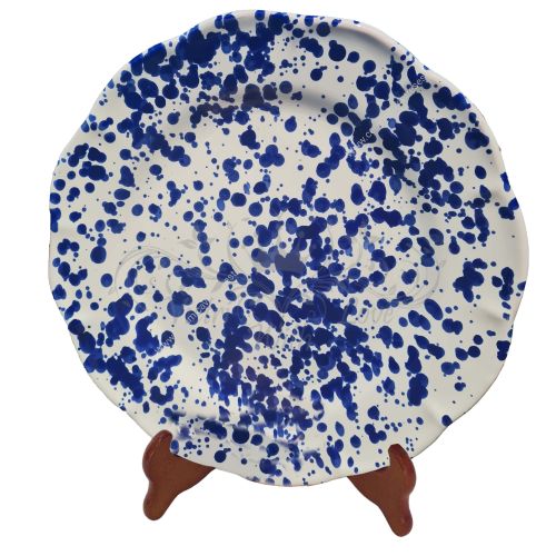 Plate. Modern Line. Splatter. Hand-painted Vietri...