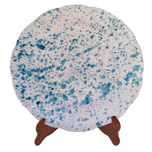 Plate. Modern Line. Splatter. Hand-painted Vietri ceramic. Soup, dinner, fruit/dessert plate or charger.
