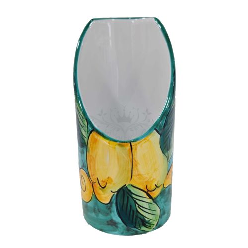 Glass Holder Lemon Line. Hand Painted Vietri Ceramics
