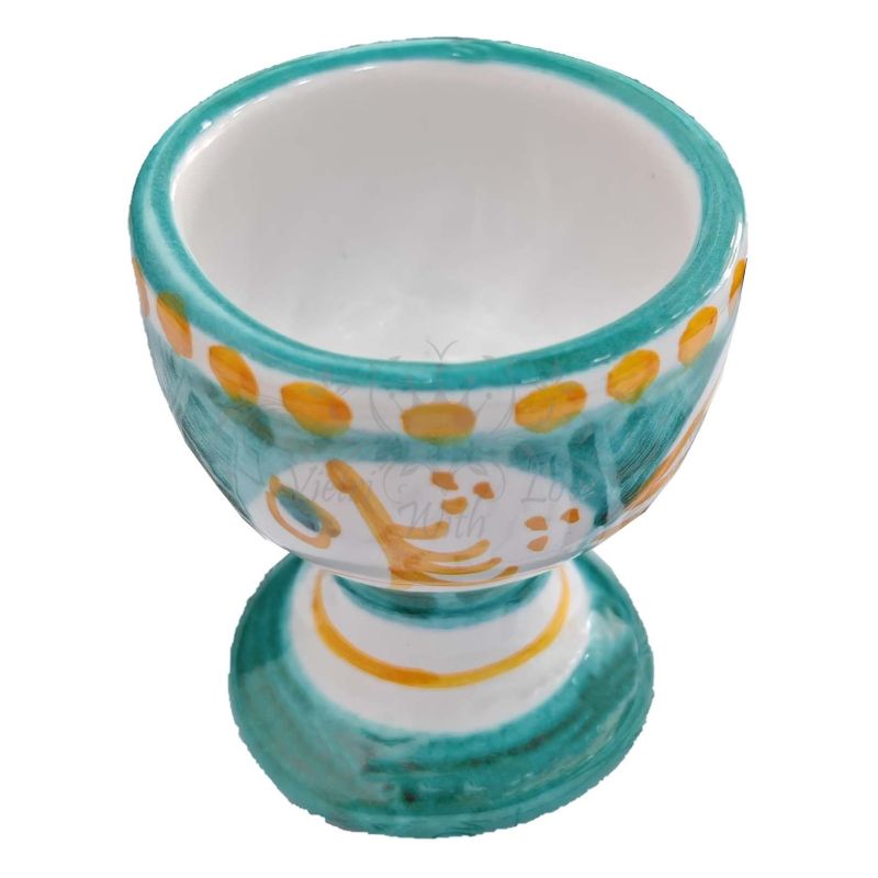 Egg Holder animals line Copper green background...