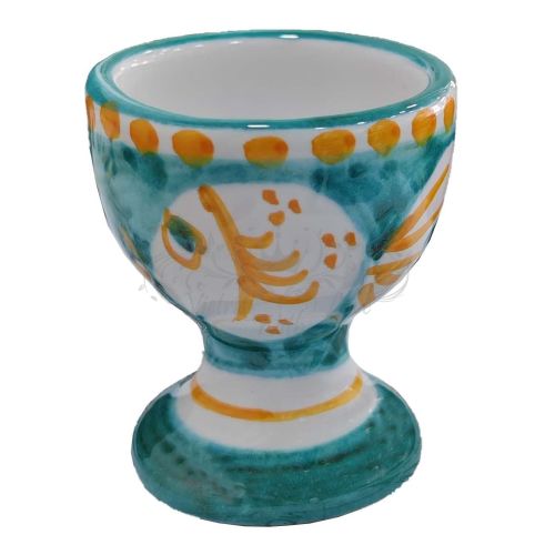 Egg Holder animals line Copper green background fish -...