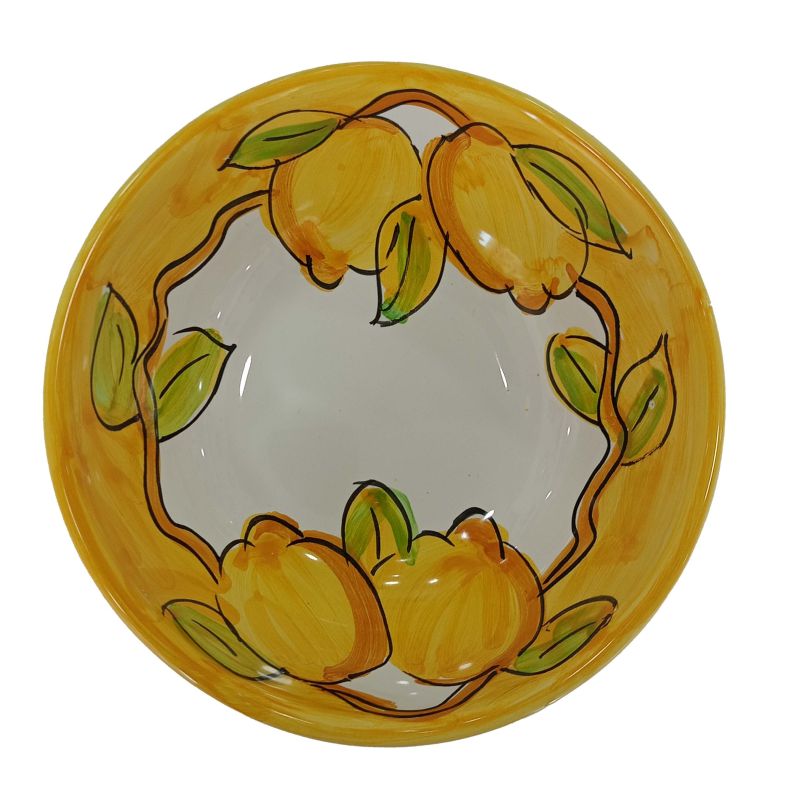 Smooth bowl, soup or salad plate. Lemons line....