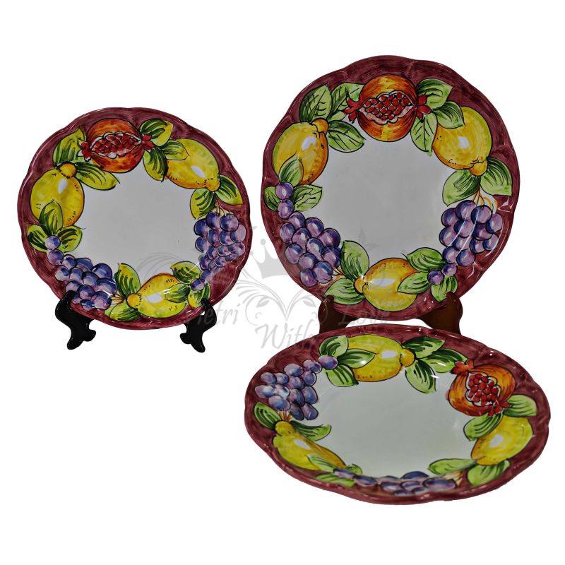 Plate. Dish. Fruit & Lemons Line. Vietri...