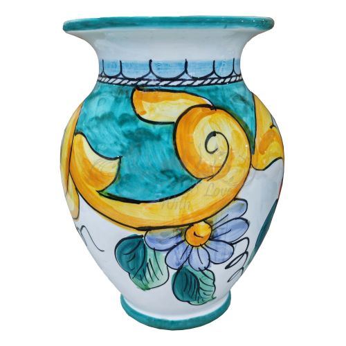 Blumenvase, Blumenhalter. aus handbemalter Vietri-Keramik. 2