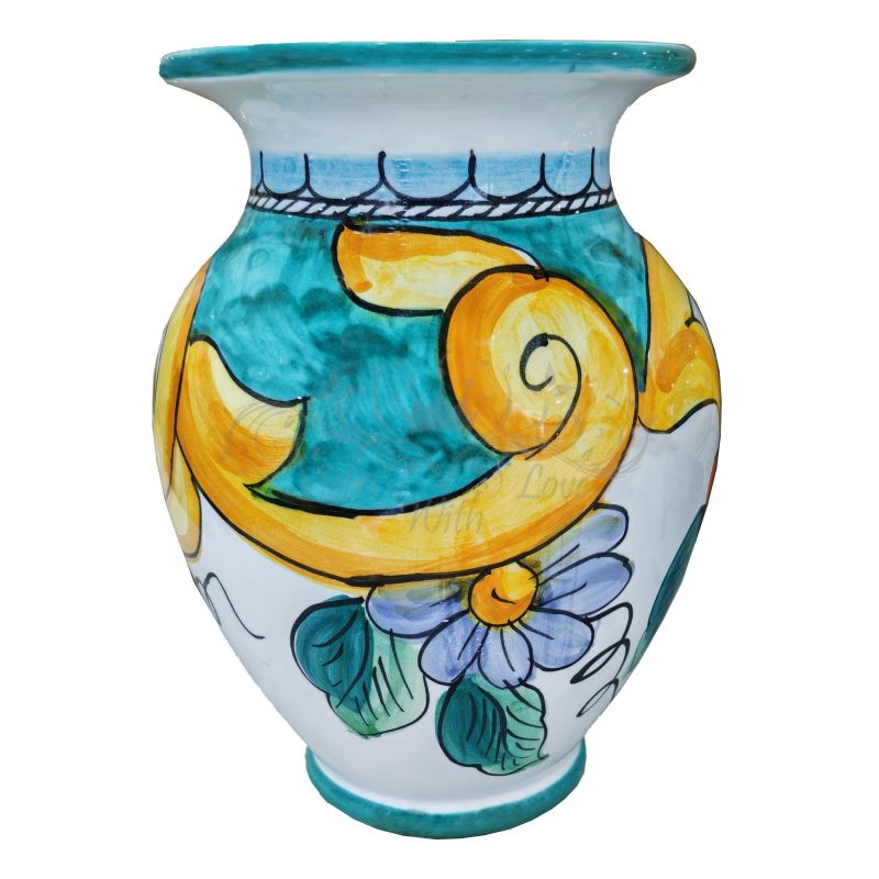 Flower vase Flower holder. Hand-painted Vietri...