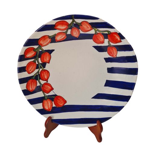 Restaurant Line – Pizza Plate. Stripes Design. Vietri...