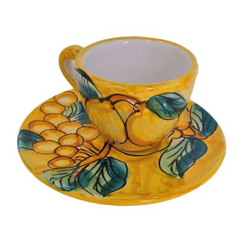 Taza con platito. Línea Frutas y Limones. Cerámica de... 2