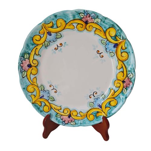 plate Baroque Line. Hand painted in Vietri ceramic...
