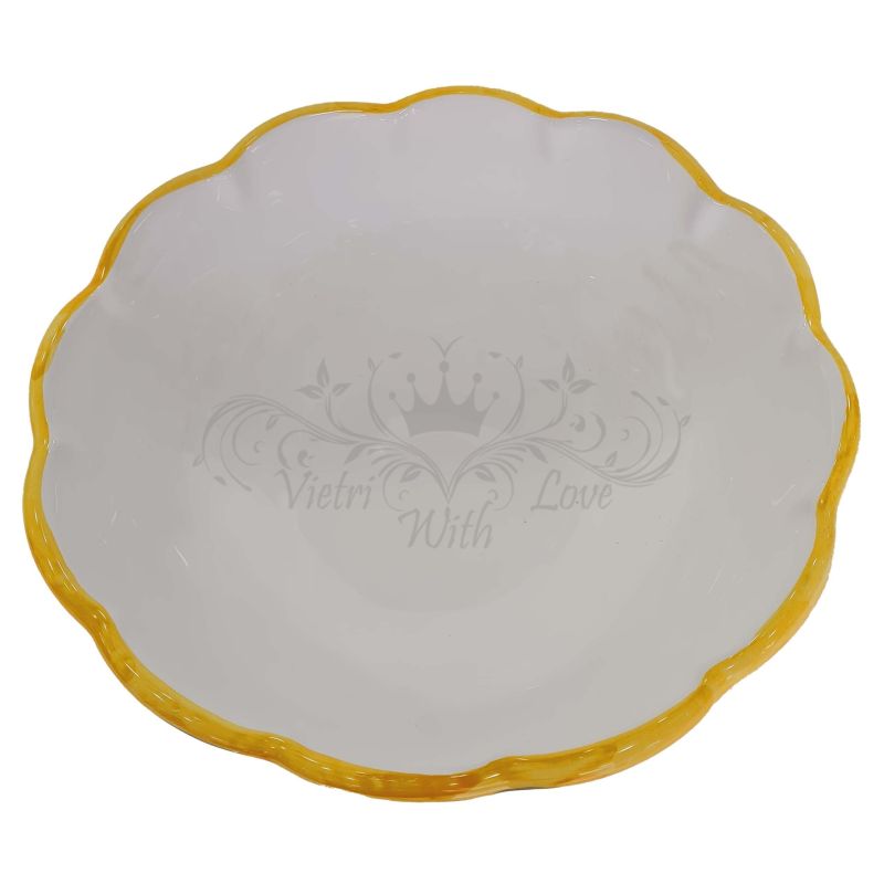 Scalloped bowl Orange Fruit and lemon line....
