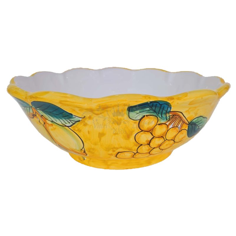 Scalloped bowl Orange Fruit and lemon line....