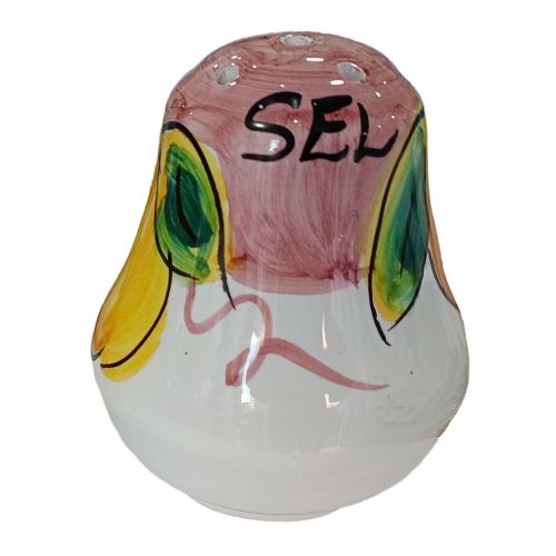 Salt and Black Pepper set Lemons Line handpainted Vietri... 2