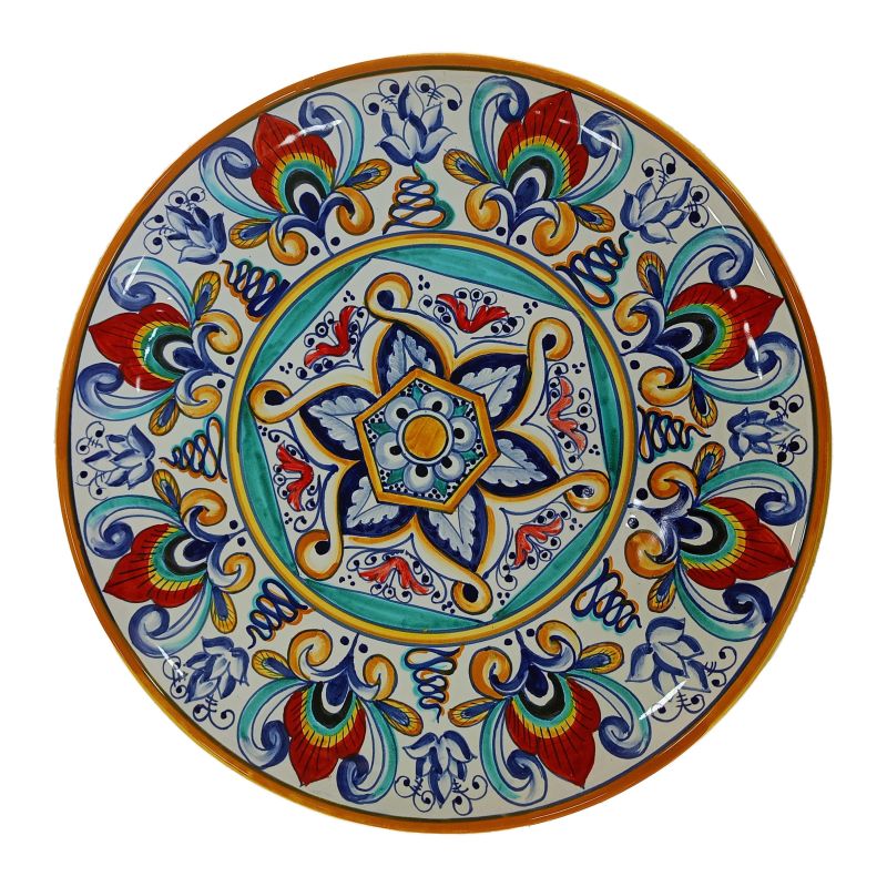 Artistic wall plate. Vietri ceramic. Hand-painted.