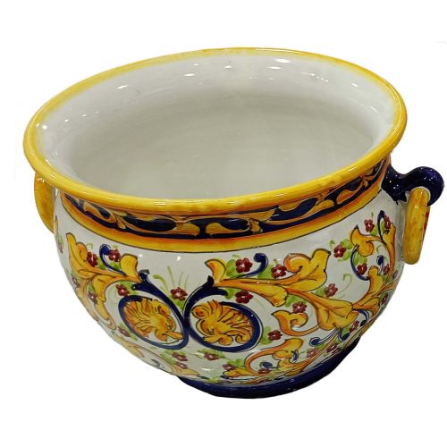 Cachepot Portapianta. Modello Positano. Ceramica di Vietri. Dipinta a mano.