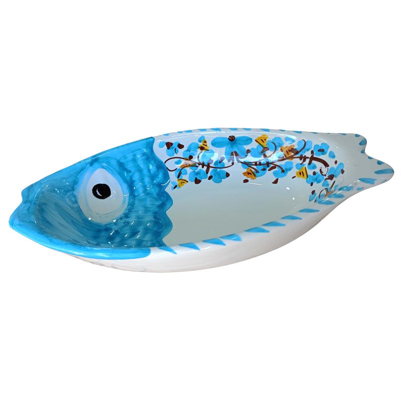 Piatto Forma Pesce, in ceramica vietrese