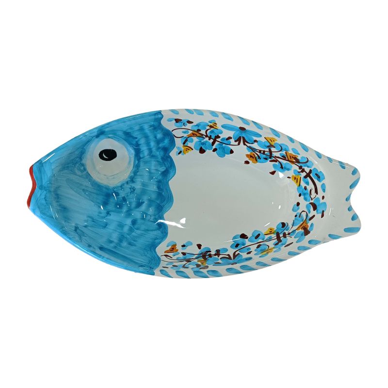 Piatto Forma Pesce, in ceramica vietrese
