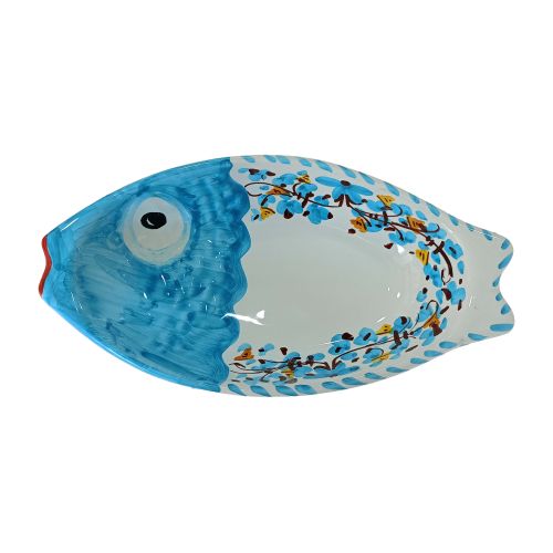 Piatto Forma Pesce, in ceramica vietrese