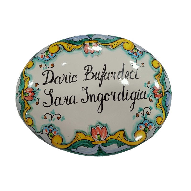 Ovales, personalisierbares Schild....
