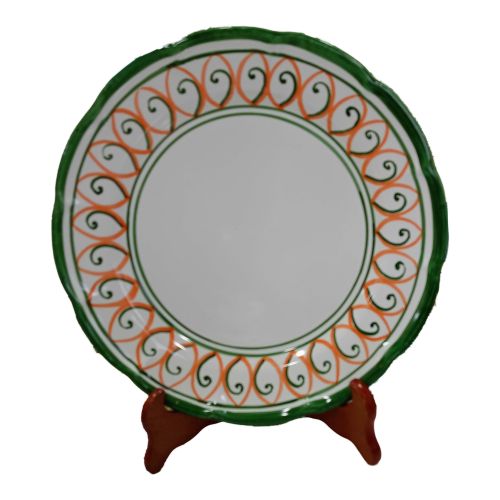 Teller. Linie Geometrisch. Handbemalt. Vietri-Keramik. Erhältlich als Suppen-, Speise-, Dessert- oder Platzteller.