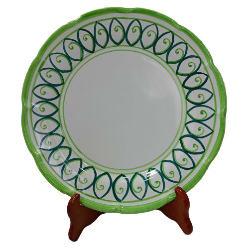 Teller. Linie Geometrisch. Handbemalt. Vietri-Keramik. Erhältlich als Suppen-, Speise-, Dessert- oder Platzteller.