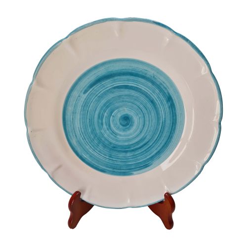 Teller. Pinselstrich-Linie. Vietri-Keramik. Erhältlich: tiefe, flache, Obst-/Dessert- oder Platzteller.
