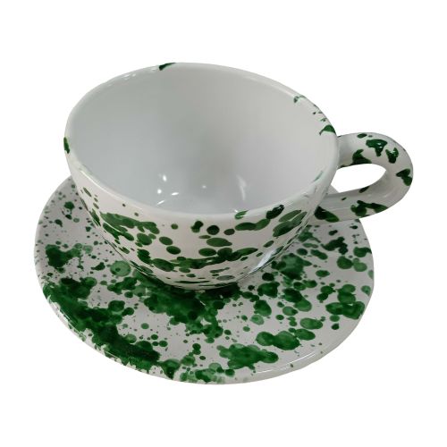 Taza con platito. Línea Moderna, diseño Salpicado.... 2