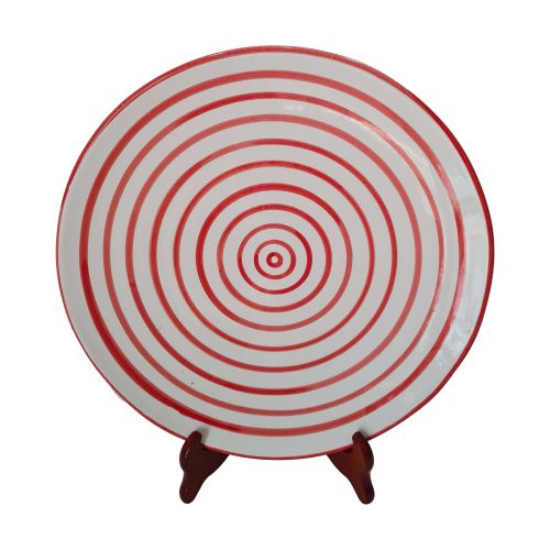 Línea Restaurantes - Plato. Línea Moderna. Decorado de Lunares. Cerámica de Vietri. Pintada a Mano.